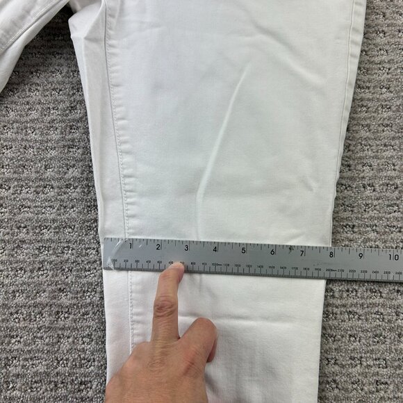 MOSSIMO Denim Legging Pants Women Size 14 White Jeans Zip Bottoms Stretchy - Picture 11 of 12